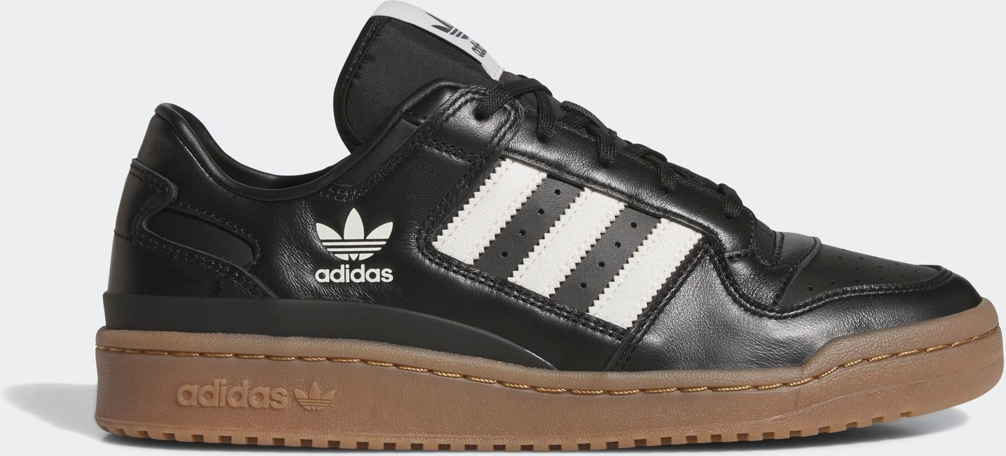 Sneaker ADIDAS ORIGINALS "FORUM LOW", Herren, Gr. 41, schwarz (core schwarz, cloud weiß, gum m2), Leder, Schuhe Sneaker core schwarz, cloud weiß, gum m2 41