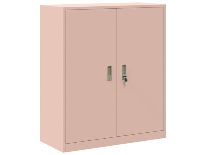 HGBNMER Aufbewahrungsschrank Rosa 90 x 40 x 105 cm Stahl Pulverbeschichtete Stahlstruktur, abschließbare Türen, effizientes Lagendesign, pflegeleichte Oberfläche, Industriedesign