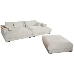 BIG SOFA-SET 7-TLG MADELINE Cremeweiß Cord