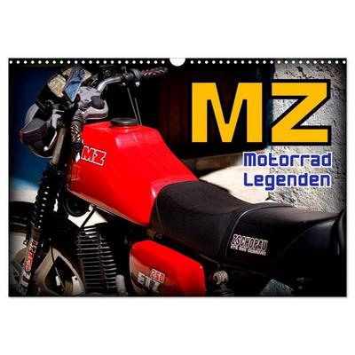 Motorrad-Legenden - MZ (Wandkalender 2026 DIN A3 quer), CALVENDO Monatskalender