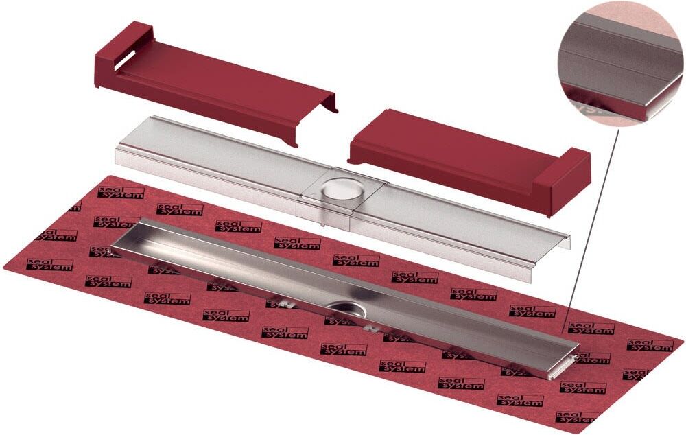 TECE TECEdrainline-Evo Duschrinne mit Wandfliesenauflage 120 cm