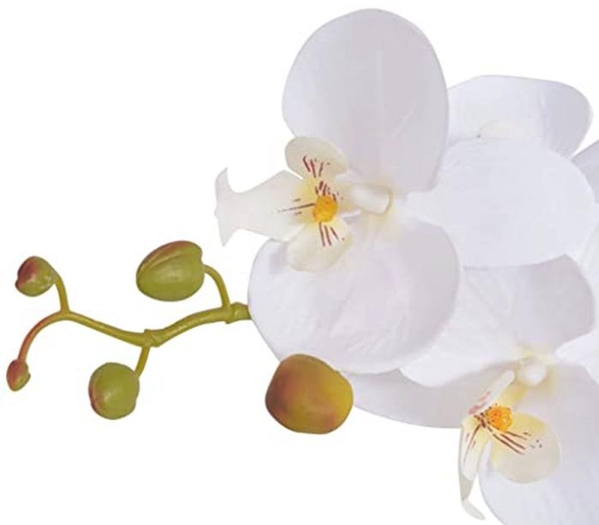Kunstplant Orchidee 75 cm - Witte bloemen decoratie voor huis en kantoor