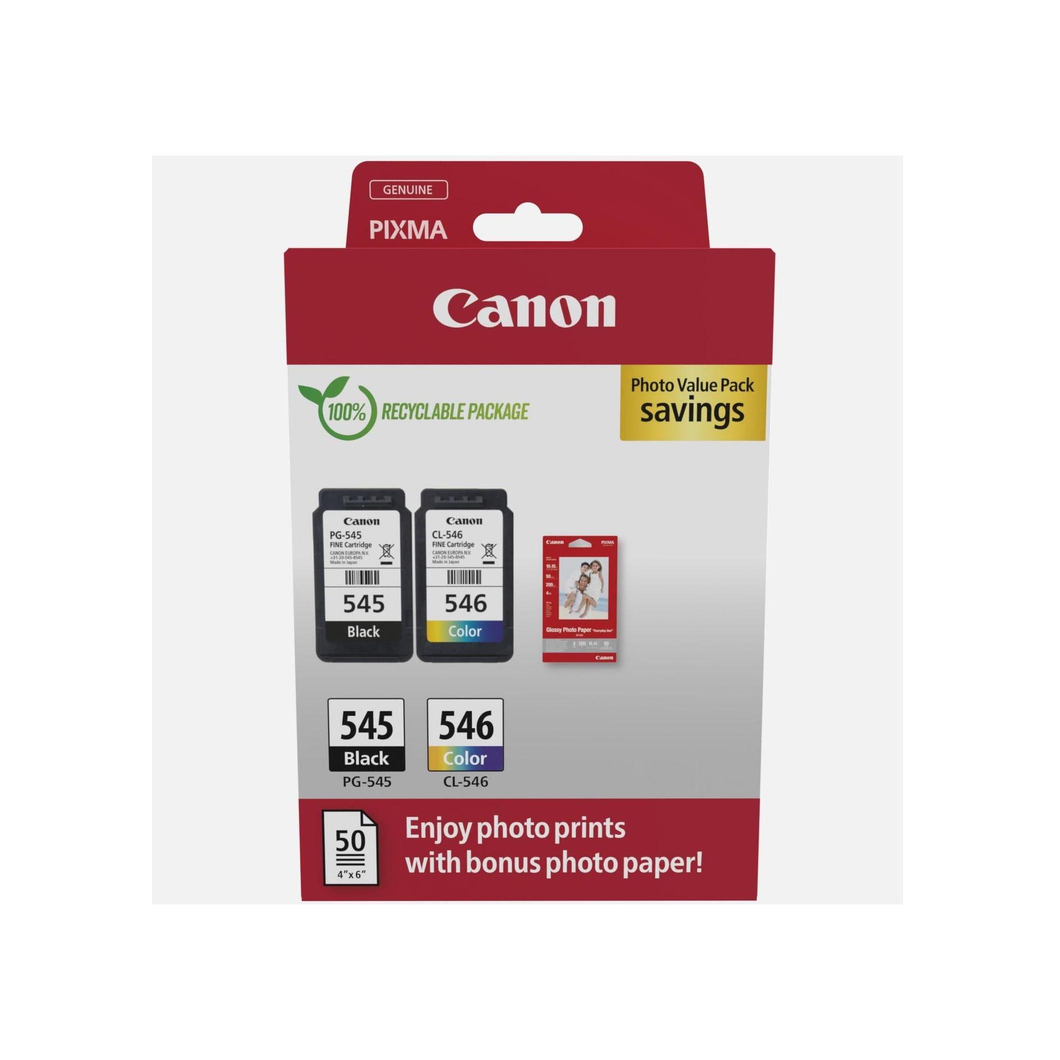 Canon PG-545/CL-546 Multipack (BK, C, M, Y) (8287B008)