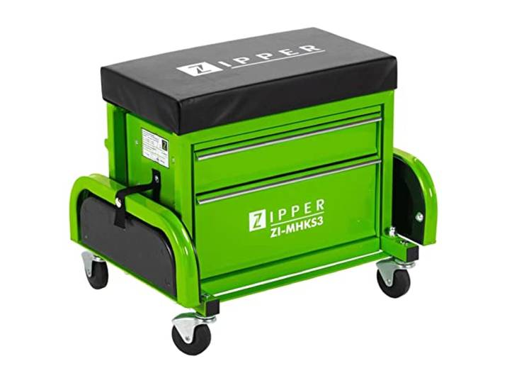 Zipper Mobiler Montagehocker mit Schubfächer ZI-MHKS3, Grün
