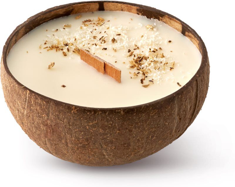 Tropicandle Coconut bougie parfumée avec mèche en bois 350 ml