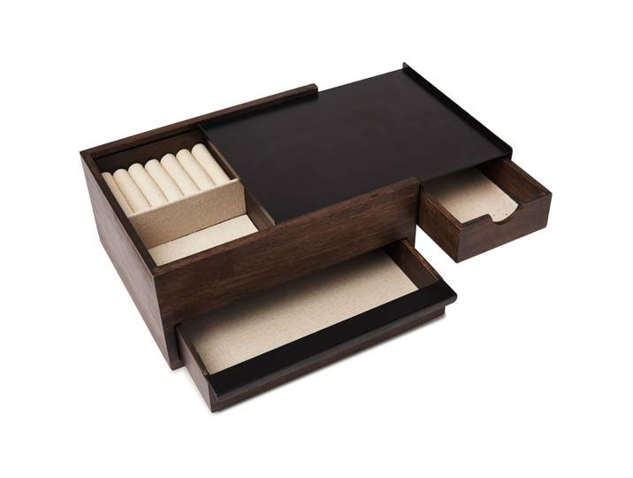Schmuckschatulle Umbra Walnuss - Material: Metall - Schmuckbox