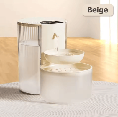 Inspire Picks PureFlow Self Cleaning Pet Water Dispenser With Clean & Dirty Water Separation beige s 3l