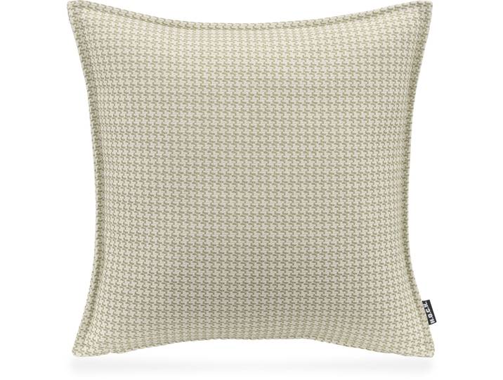 Dekokissen H.O.C.K. Bobo , grün (lindgrün, gemustert), B:45cm H:10cm L:45cm, Baumwolle, Polyester, Dekokissen_Sitzkissen_Kissenhüllen, Dekokissen, mit Jaquard-Struktur, Kissenhülle mit Füllung, 1 Stück