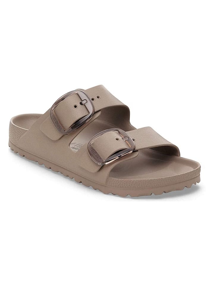 Birkenstock Pantoletten "Arizona Big Buckle" in Taupe - Weite S - 38
