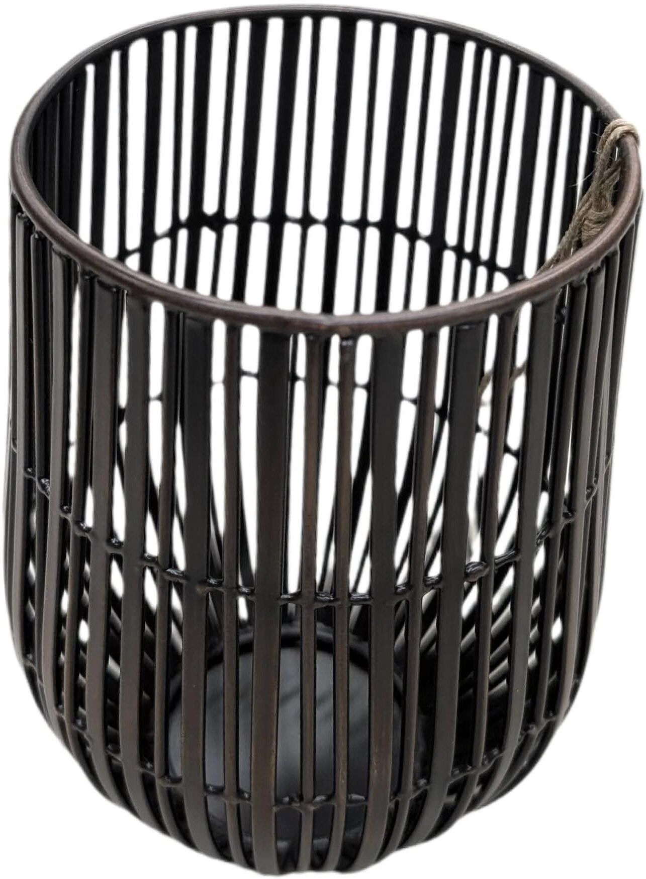 Windlicht "CHALET Chalet Sabé", schwarz (bronze), H:15cm, Metall, Kerzenhalter, Windlicht bronze B/H/T: 15cm