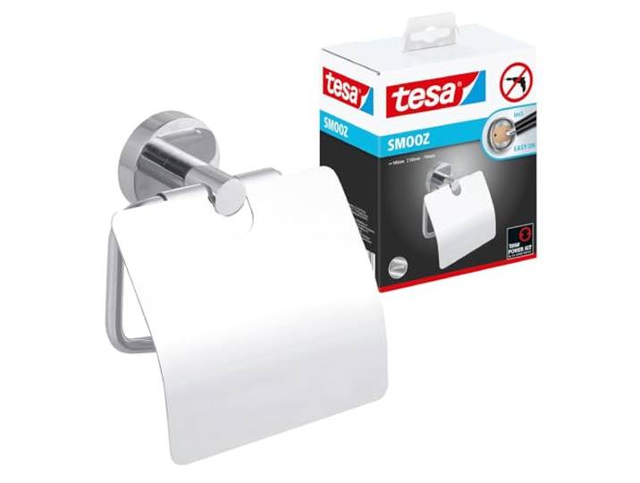 tesa SMOOZ WC-Papierrollenhalter with Kleber + Deckel