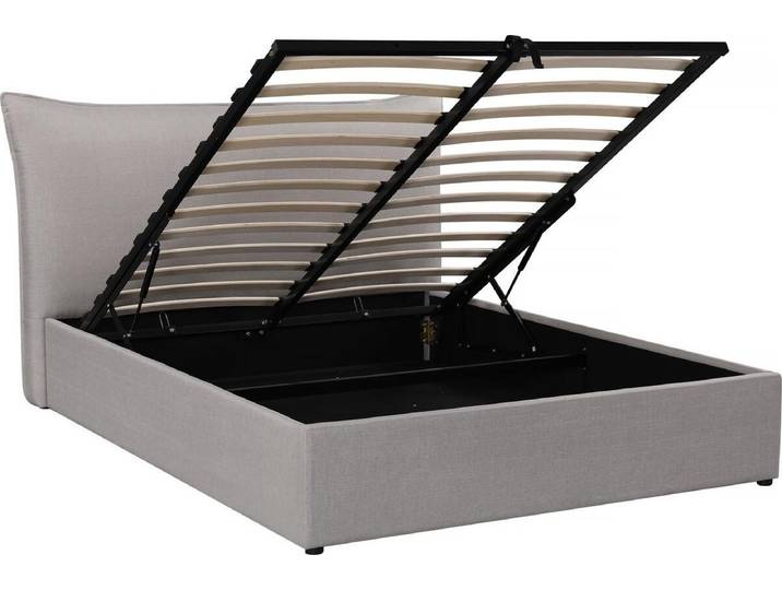 Lit coffre double \ Megeve\ 140 x 200 cm - Gris