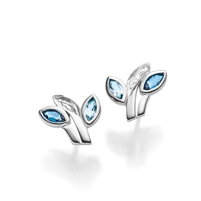 Paar Ohrhänger ADELIA´S "Ohrstecker Ohrringe aus Silber rhodiniert rhodiniert", blau (silber), Ohrringe, Damen, Damen, Silber 925 (Sterlingsilber), mit Blauer Topas