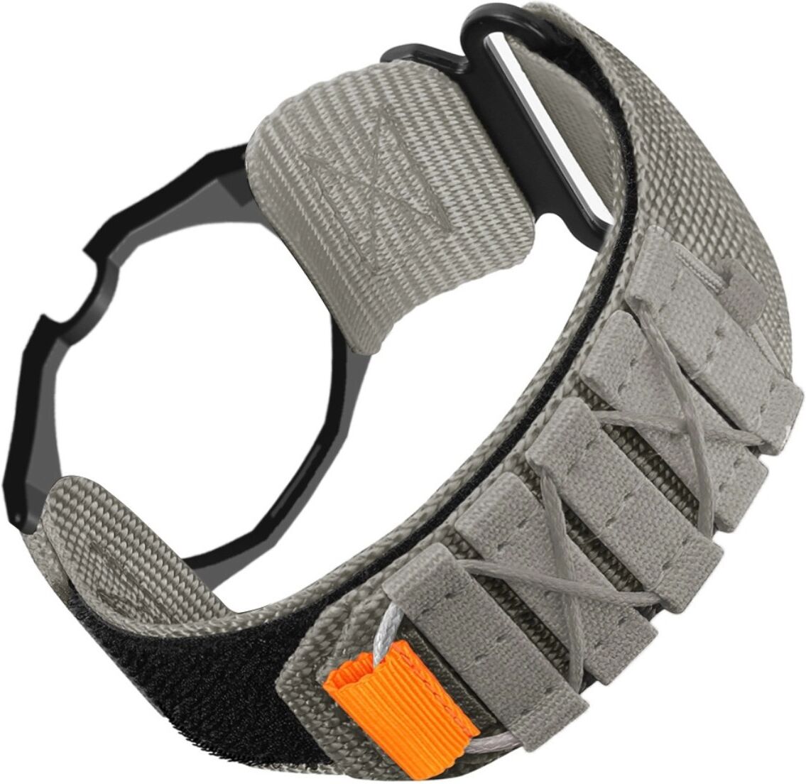 INF Bracelet de remplacement en nylon pour AP compatible avec Swatch MoonSwatch boîtier de montre de poche - Track Work, 26cm x Gris