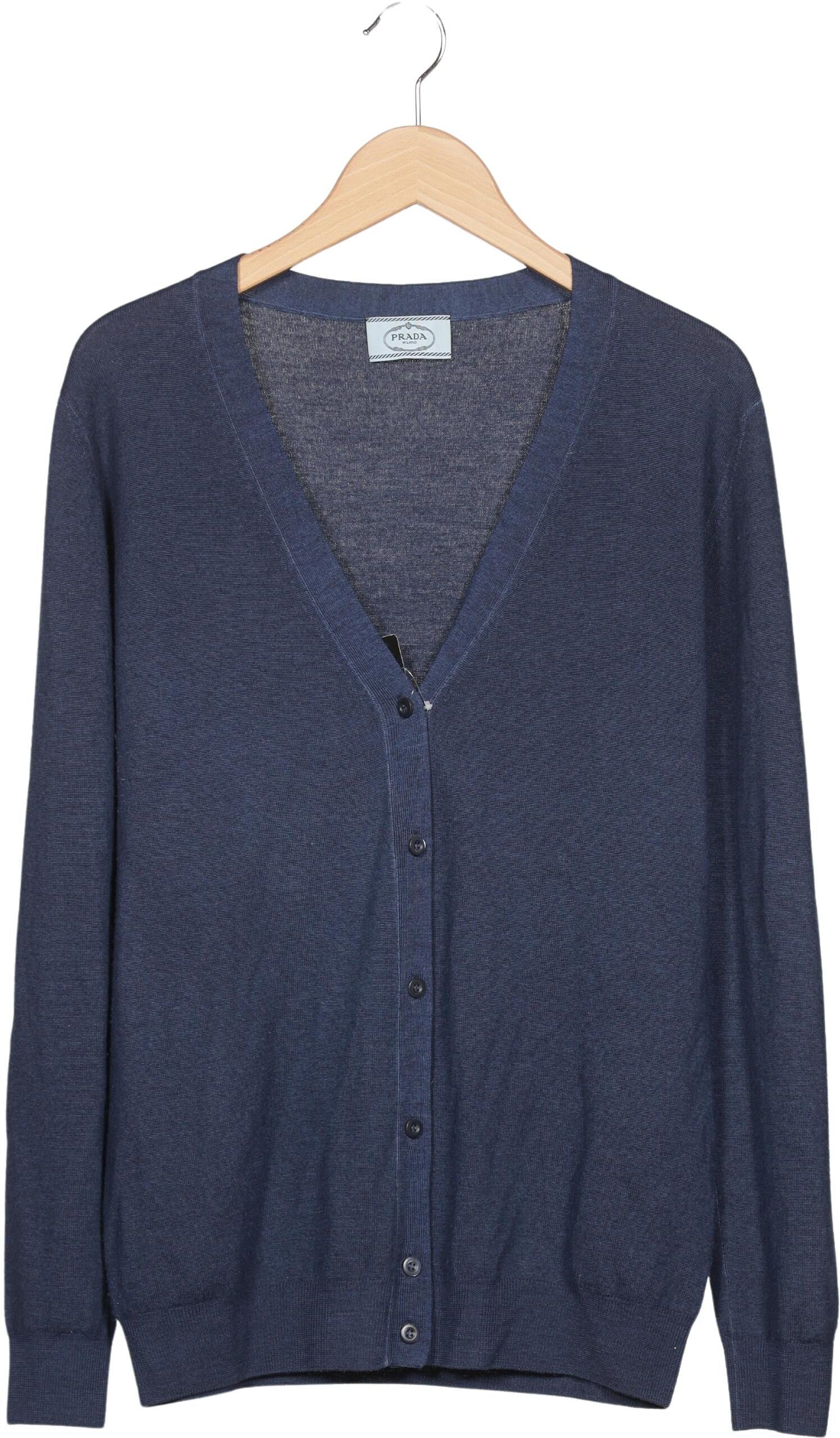 Prada Damen Strickjacke, Marineblau, Gr. EU 42 (IT 48), kein / Etikett - Second Hand