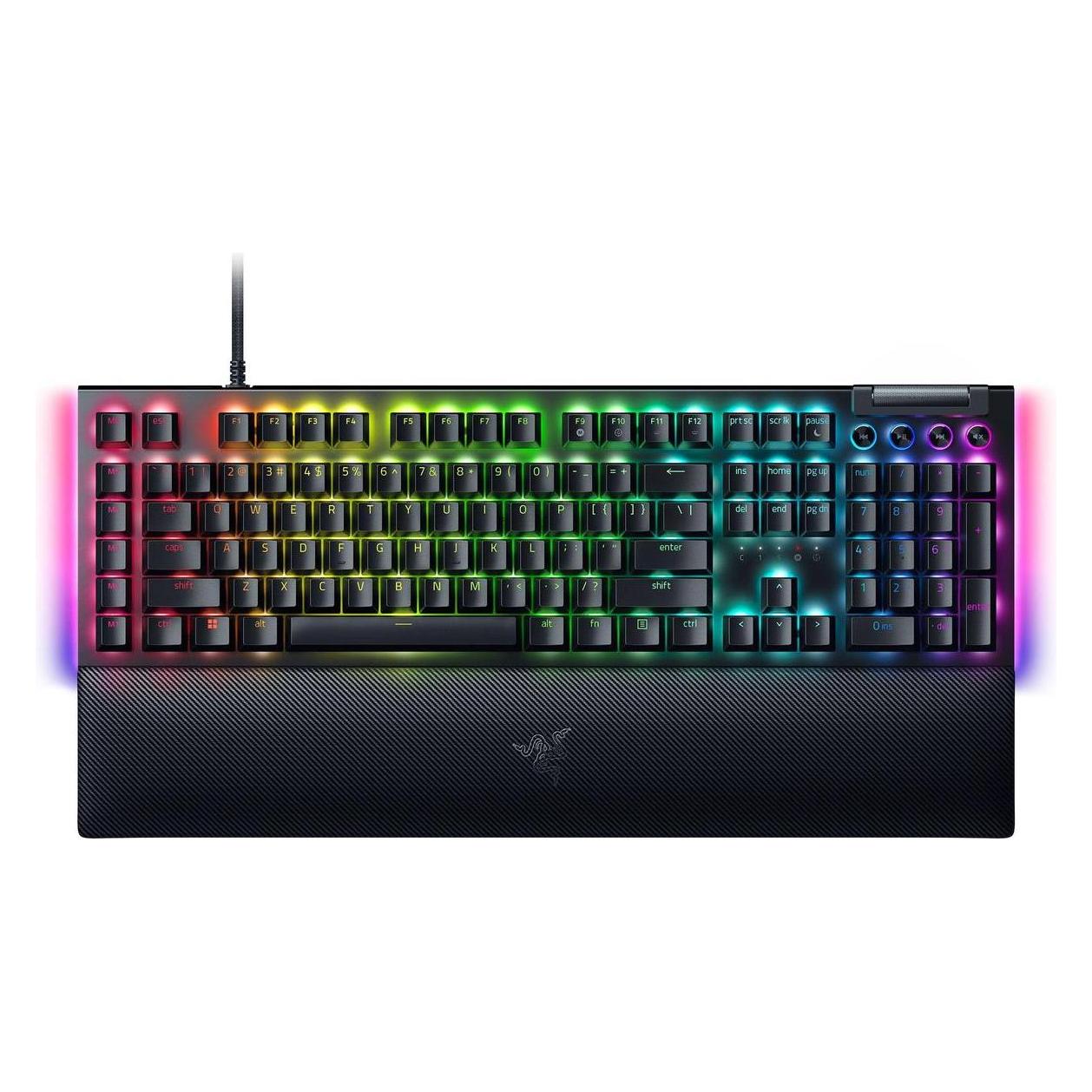Razer BlackWidow V4 Mechanical Gaming Keyboard, Yellow Switch, US Layout, Wired, Black (US, Kabelgebunden) (RZ03-04691800-R3M1)