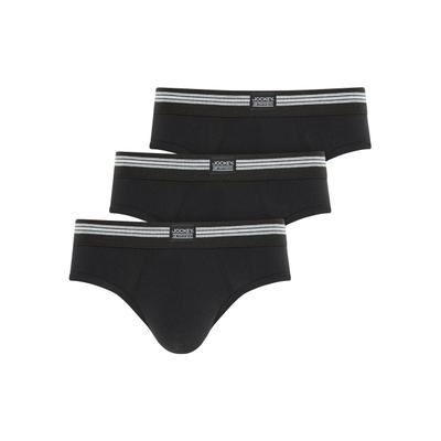 Slip JOCKEY "Cotton Stretch", Herren, Gr. XXL, Single Jersey, schwarz, Single Jersey, Obermaterial: 95% Baumwolle, 5% Elasthan, unifarben, körpernah, Unterhosen Slip, ohne Eingriff, elastisch, bequem
