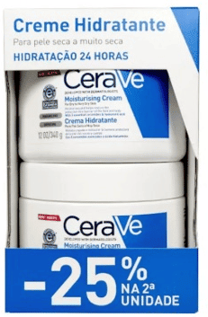 CeraVe Duo Creme hidratante diário 2 x 340 g com Desconto de 25% na 2ª Embalagem