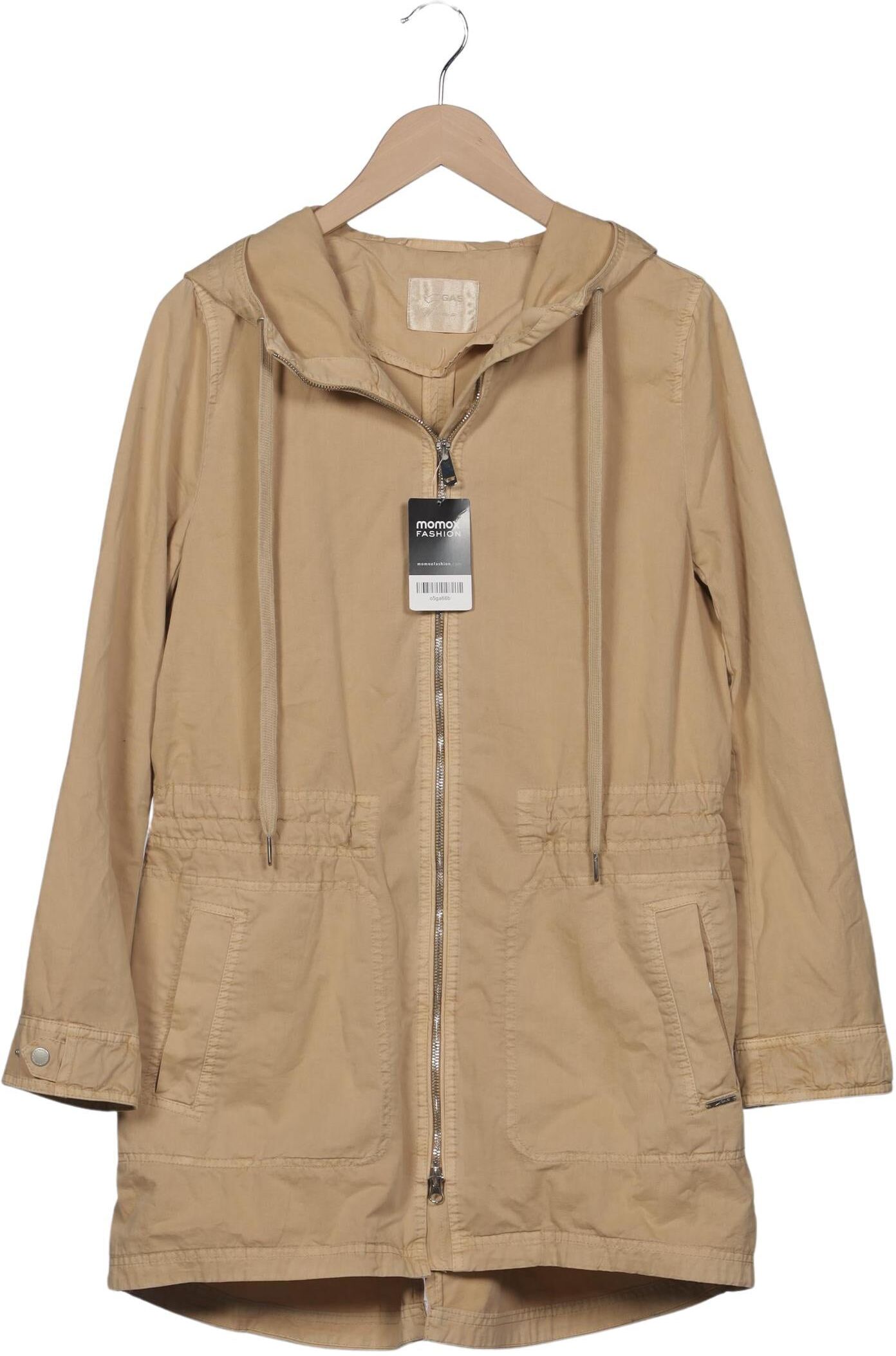 GAS Damen Mantel, Beige, Gr. EU 42, Baumwolle - Second Hand