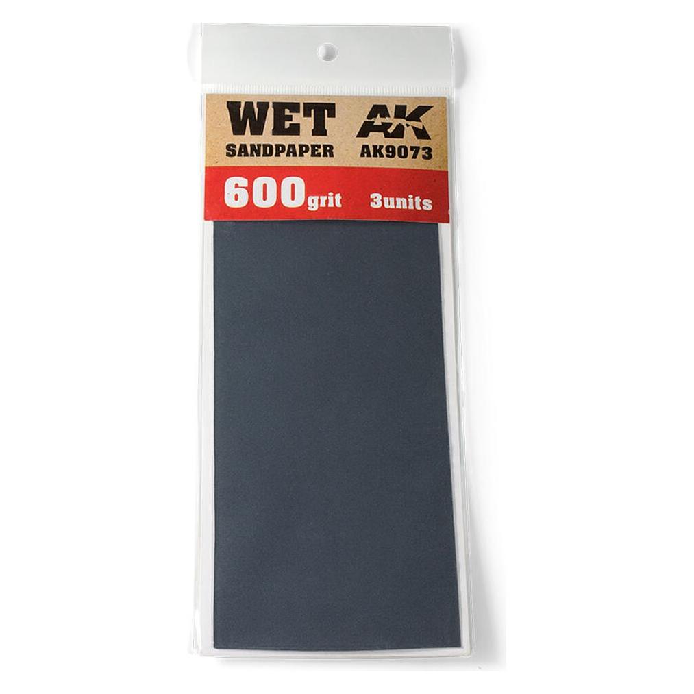 AK Interactive Wet Sandpaper 600 Grit. 3 units (AK9073)