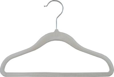The Great American Hanger Company Kids Slimline Hangers, 11 Inch Non-Slip Velvet Suit Hangers with Chrome Swivel Hook