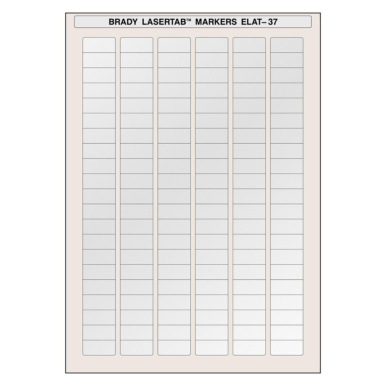 Brady ELAT-37-773-5, metallisierter Polyester, Silber, 27 x 12.5 mm, dauerhaft klebend, Din A4, 6- (ELAT-37-773-5)