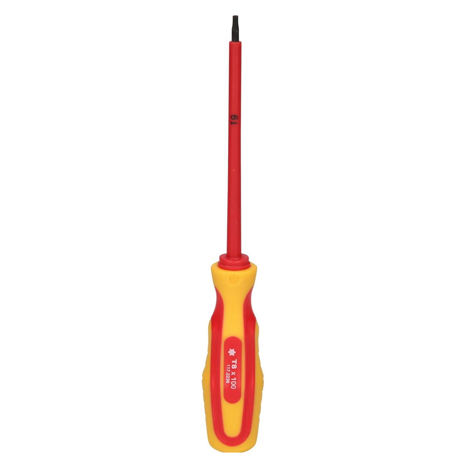 KS Tools Werkzeuge-Maschinen GmbH Schraubendreher mit Schutzisolierung für Innen-Torx-Schrauben, T8 (117.2238)