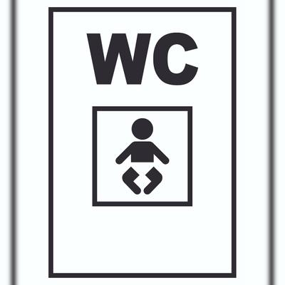 HB-Druck WC Wickelraum Schild A5 (148x210mm)