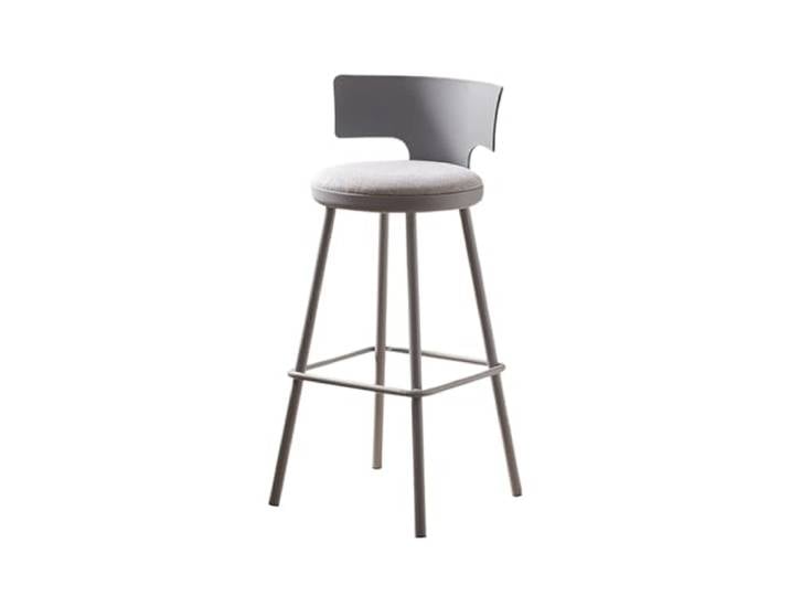 VNCdfhETs Barstuhl Moderner Minimalistischer Barstuhl Cafe Hochhocker Mit Rückenlehne Barhocker(Gray)