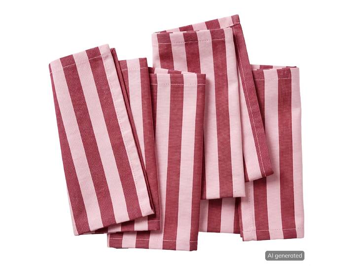 Serviette 4er-Set 42 x 0 x 42cm Rot