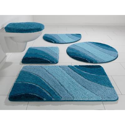 Badematte OTTO HOME "Josie, Badvorleger, Badezimmer Teppich" Gr. 8, blau, H:20mm, Polyester, Badematten, Badematte, Badteppich, Badematten, rechteckig, rund & als 3-tlg. Set erhältlich