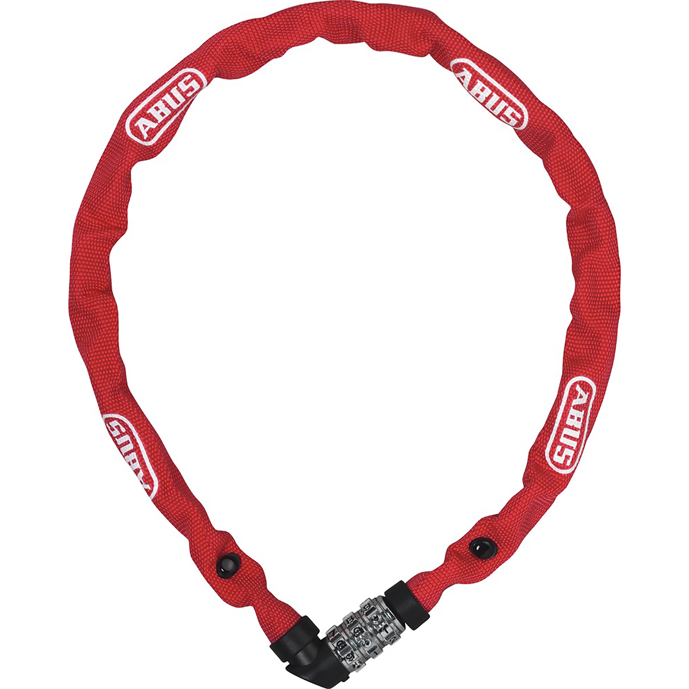 Abus 1200 WEB Kettenschloss Fahrradschlösser rot Größe 60CM
