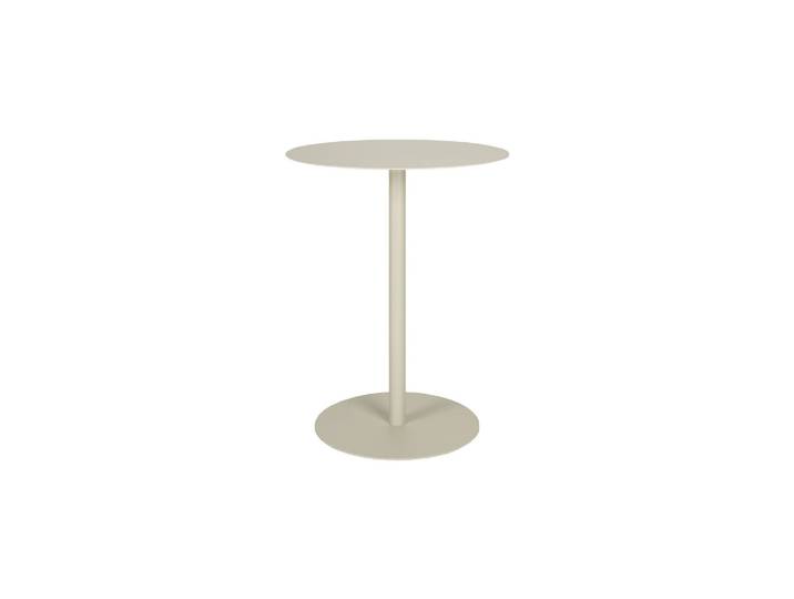 Table bistrot en acier beige Snow