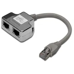 DIGITUS CAT5e 2x RJ45 auf 1x RJ45 Patchkabel Adapter Splitter