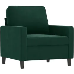 vidaXL Sessel Dunkelgrün 60 cm Samt