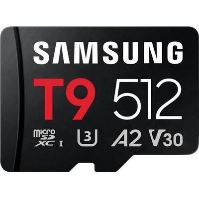 Samsung T9 microSDXC-Karte Retail 512 GB UHS-I U3, A2 Application Performance Class, Class 10, v30 Video Speed Class