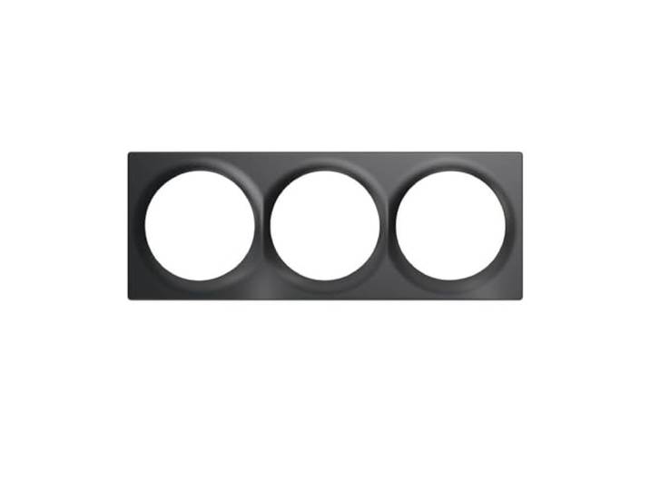 FIBARO Walli Triple Cover Plate/hoogwaardige drievoudige afdekplaat voor Walli-apparaten, antraciet, FG-Wx-PP-0004-8