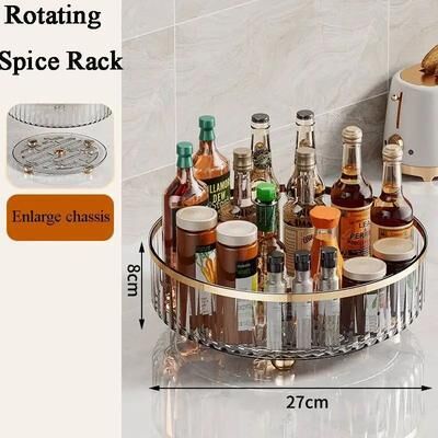 Inspire Essentials 360 Degree Rotating Lazy Susan Organizer Tray 1