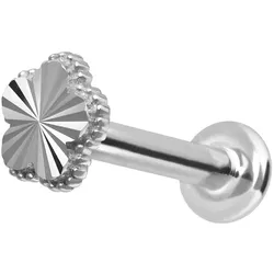 14 Karat Gold Labret mit Innengewinde BLUME