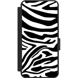 Nivocase Klapphülle für Samsung Galaxy S25 Edge Handyhülle aus Kunst Leder NIVOflip schwarz Animal-Look (Samsung Galaxy S25 Edge), Smartphone Hülle, Schwarz