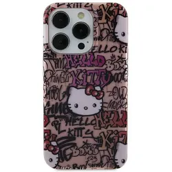 Hello Kitty IML Tags Graffiti - Hülle für iPhone 15 (rosa)