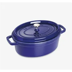Staub Bräter oval dunkelblau, Pfanne + Kochtopf, Blau