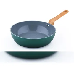 CS KOCHSYSTEME, PURE Schmorpfanne, Durchmesser: 28 cm, Keramik, antihaftbeschichtet, grün