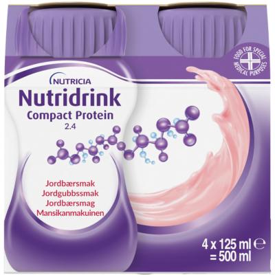 Nutridrink Compact Protein Jordbær 4 x 125 ml