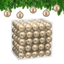 Relaxdays Weihnachtskugeln 100er Set Creme,Silber