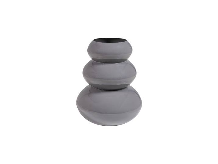 Vase 35 cm métal gris clair Tera