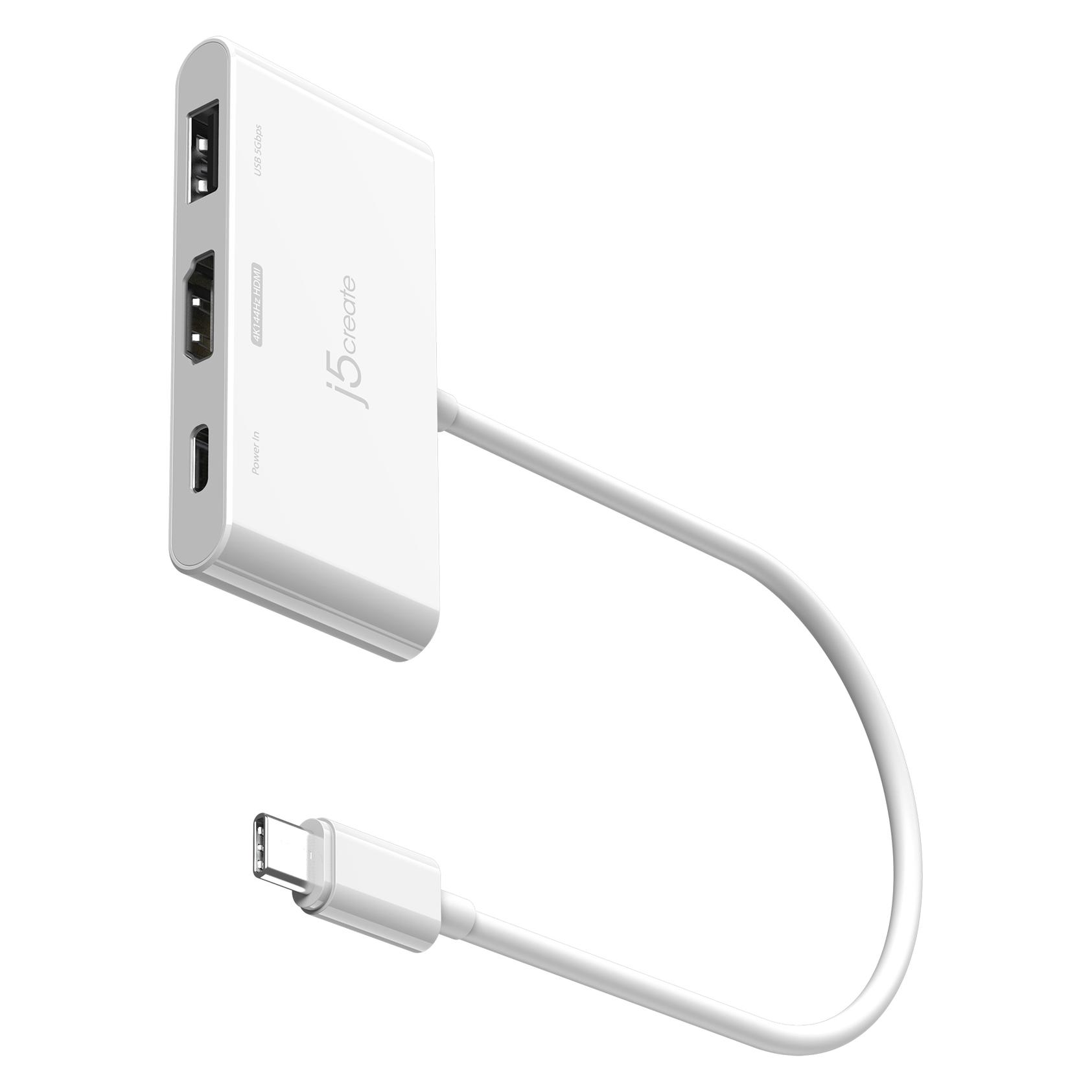 j5Create JCA399-N, USB 3.2 Gen 2 (3.1 Gen 2) Type-C, HDMI, USB 3.2 Gen 2 (3.1 Gen 2) Type-A, USB 3.2 (USB-C, 3 Ports) (JCA399-N)
