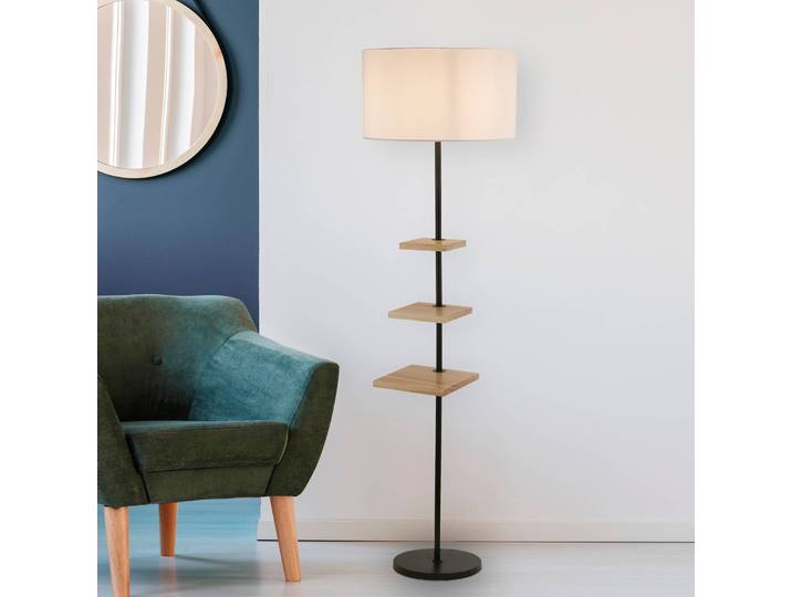 Searchlight Stehlampe X Norfolk, schwarz, für Wohn- / Esszimmer, Metall, Modern, Stehlampe