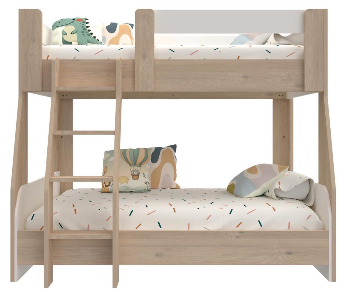 Sarivona Etagenbett platzsparend, Farbe:Natur
