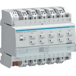 Hager TYAS610D Schalt-/Jalousieaktor 10/5-fach KNX Secure, 16A, C-Last